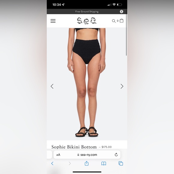 High Waisted White Ruffled Bikini Bottom. Coastal Old Money Aesthetic - Picture 4 of 7